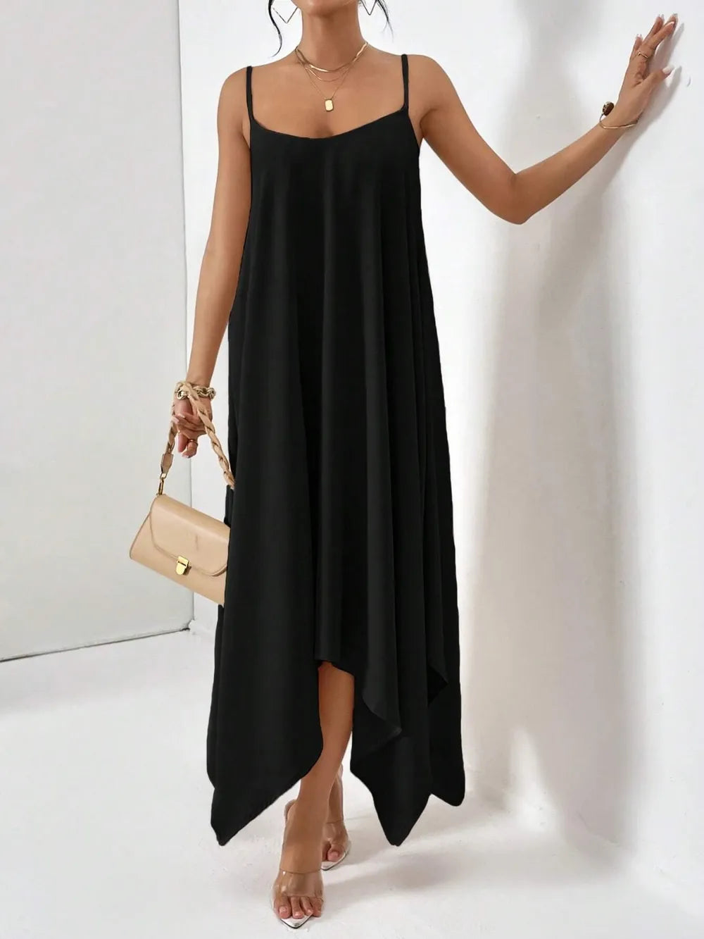 Scoop Neck Midi Cami Dress - Blushé Belle