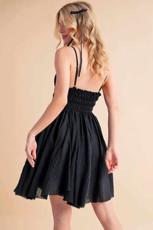 Aemi+Co Lace Detail Mini Cami Dress - Blushé Belle