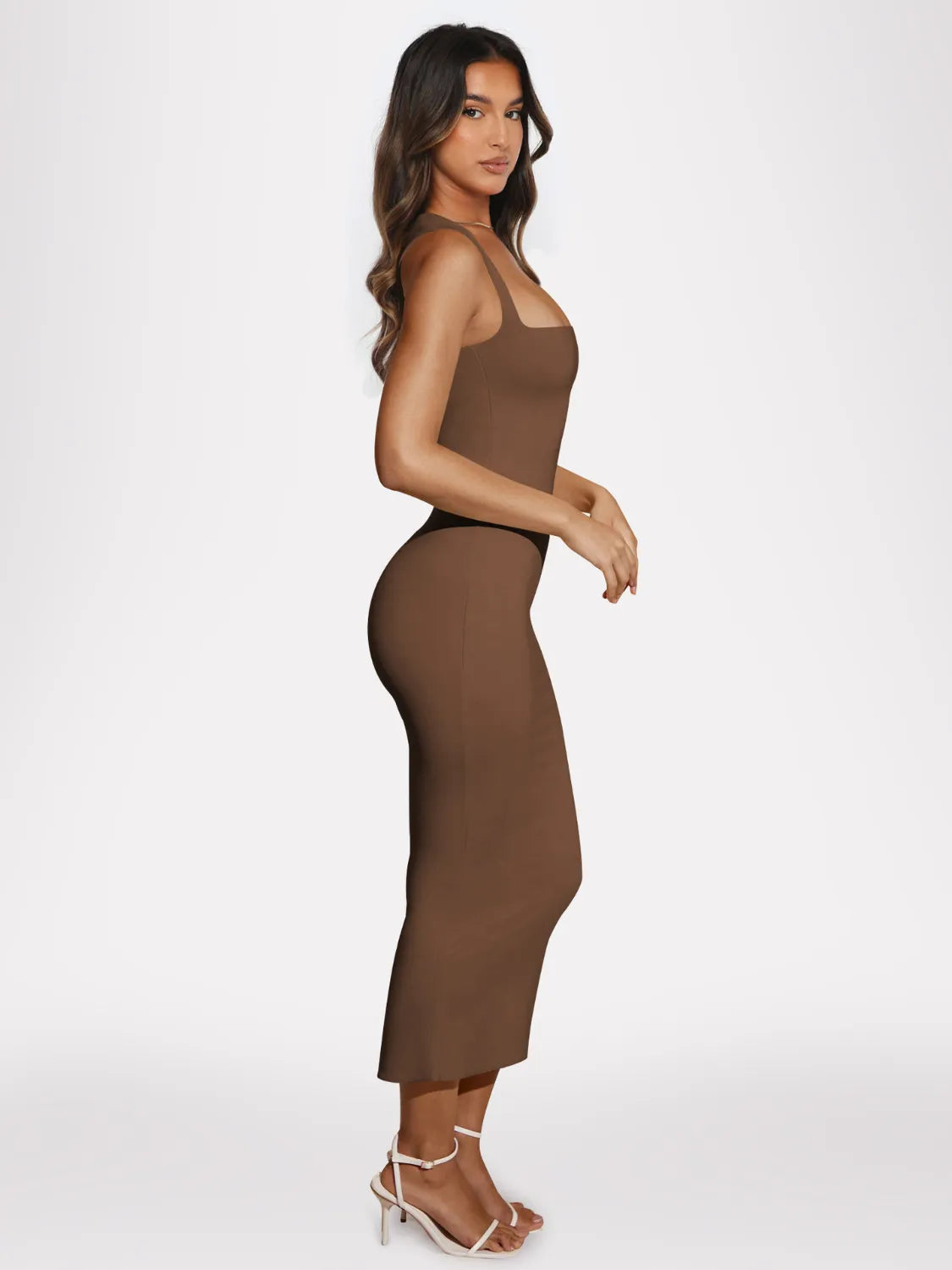 Slit Back Sleeveless Maxi Tank Dress - Blushé Belle
