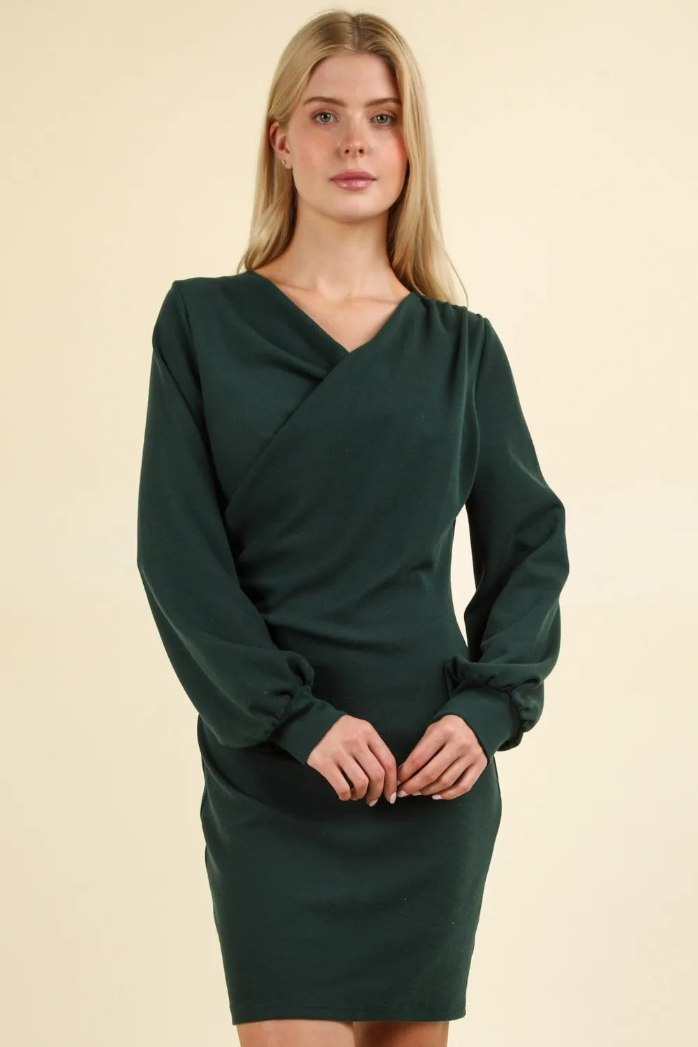 VERY J Ruched Detail Bodycon Mini Dress - Blushé Belle