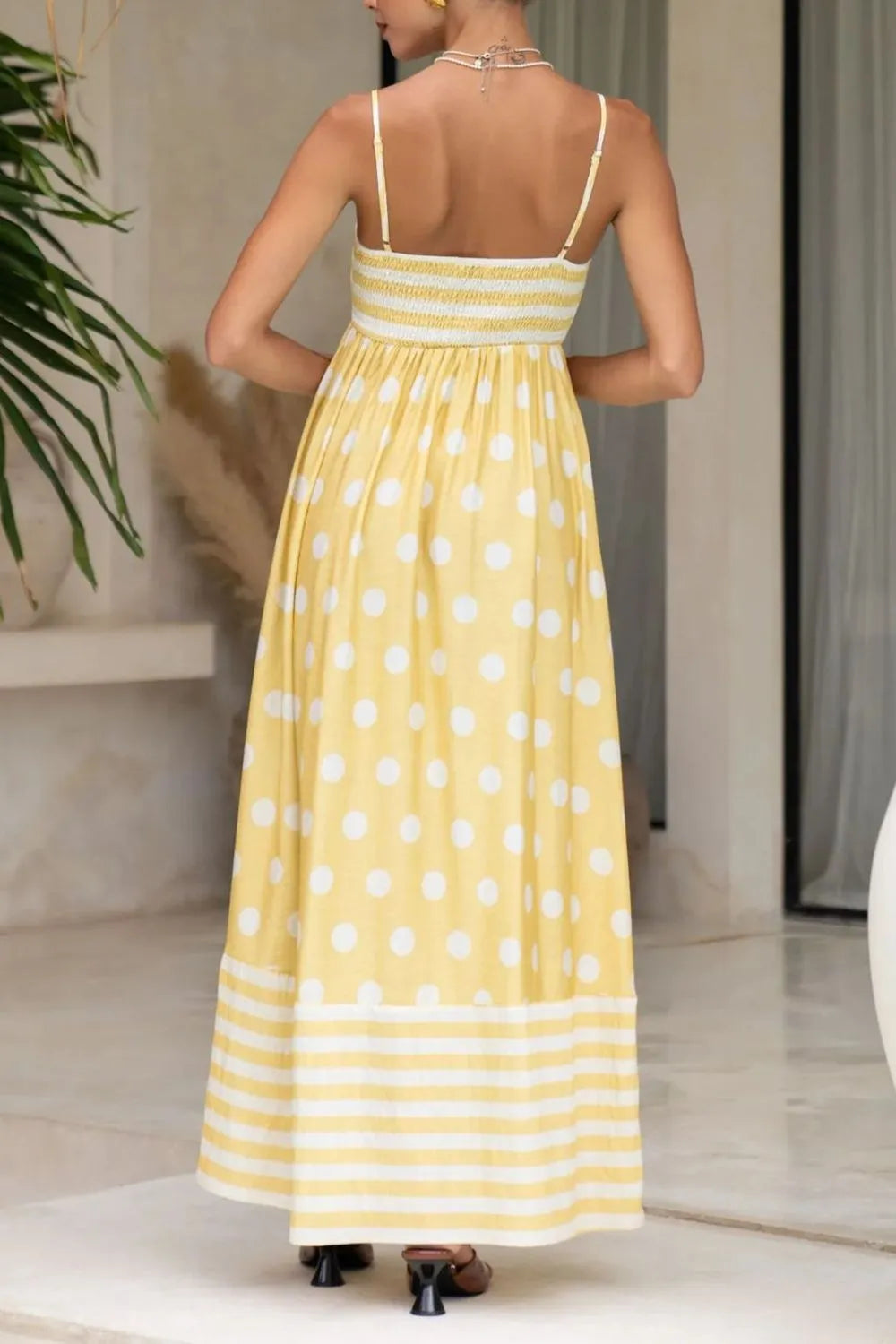 Polka Dot Square Neck Cami Dress - Blushé Belle
