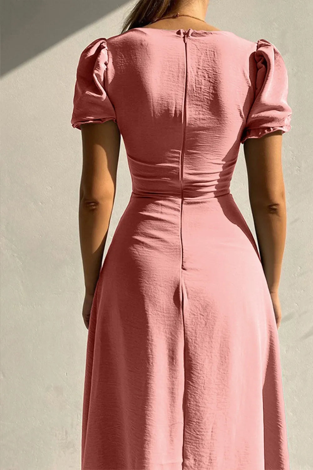 Sweetheart Neck Short Sleeve Dress - Blushé Belle