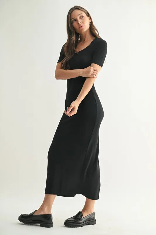 MONO B Laguna Soft Drape Maxi Dress - Blushé Belle