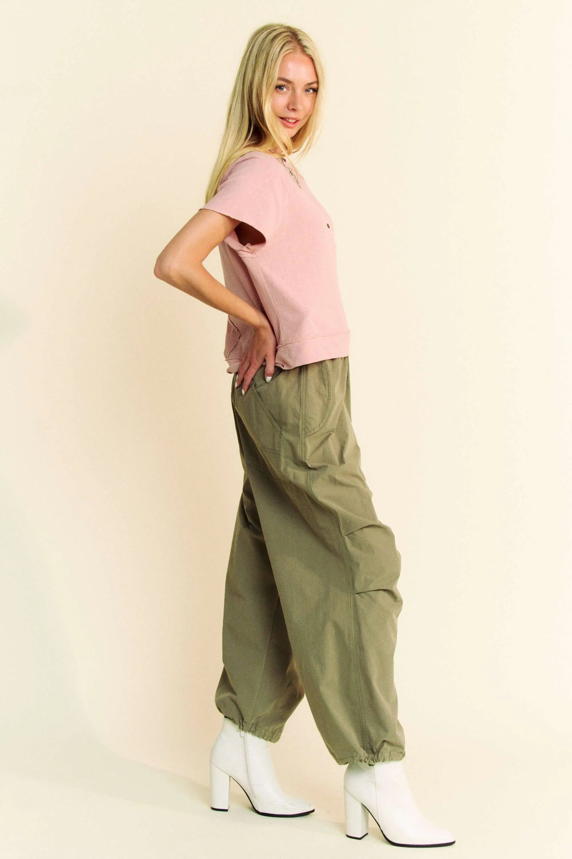 Davi & Dani Breezy Knit Fabric Short Sleeve T-shirt Top - Blushé Belle