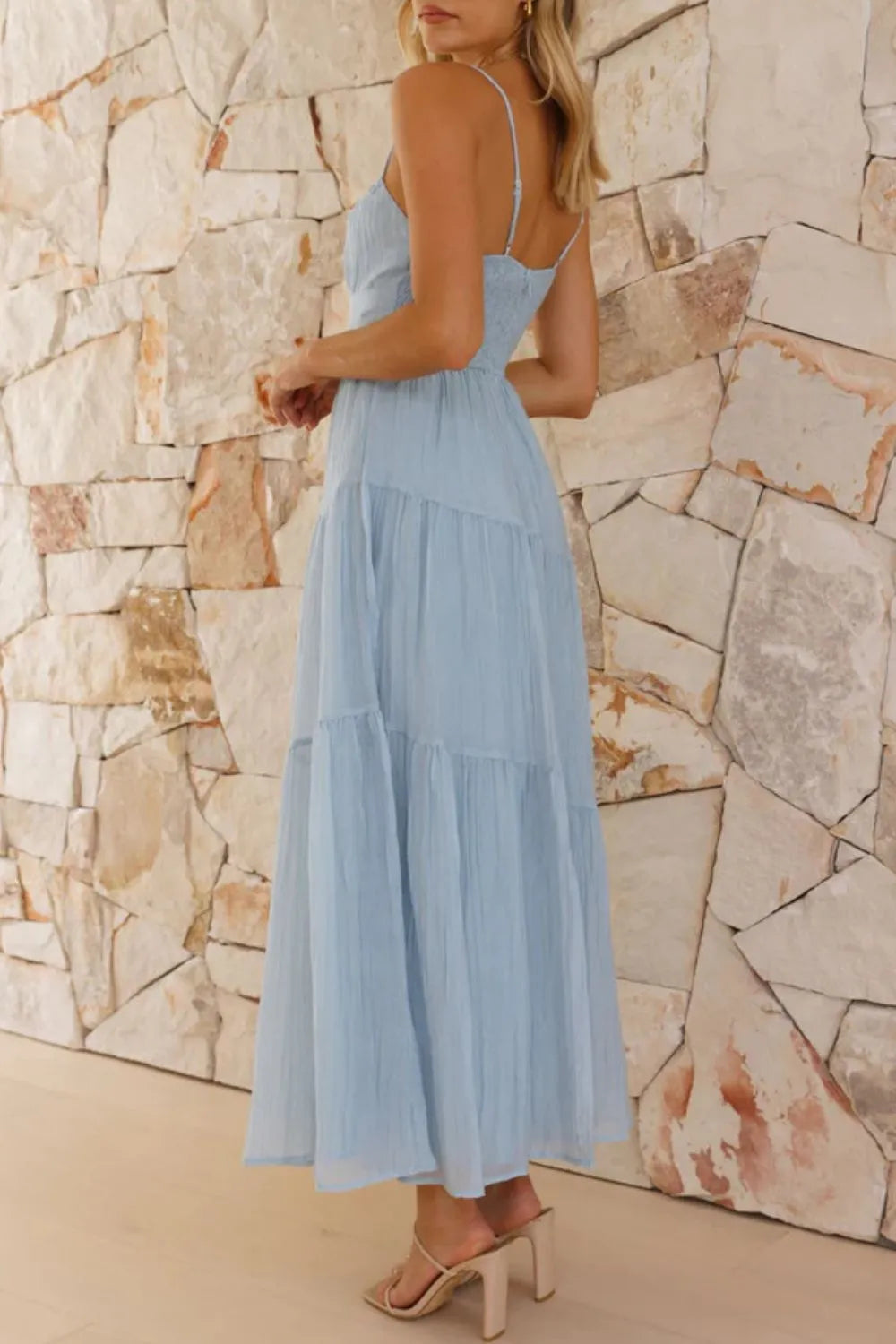 Smocked Back Midi Cami Dress - Blushé Belle