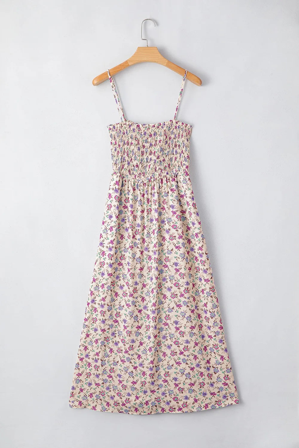 Multicolour Bohemian Ditsy Floral Smocked Fit Flare Sundress - Blushé Belle