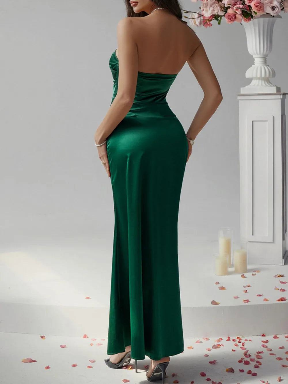 Devine Ruched Tube Maxi Dress - Blushé Belle
