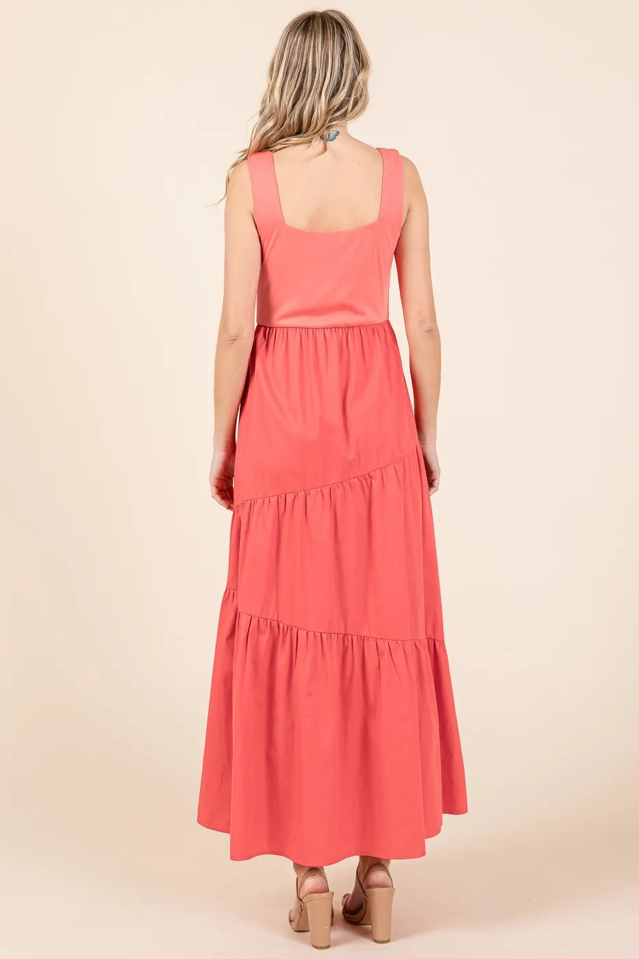 Mittoshop Mix Media Square Neck Maxi Dress - Blushé Belle