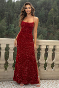 Sequin Backless Split Maxi Dress - Blushé Belle