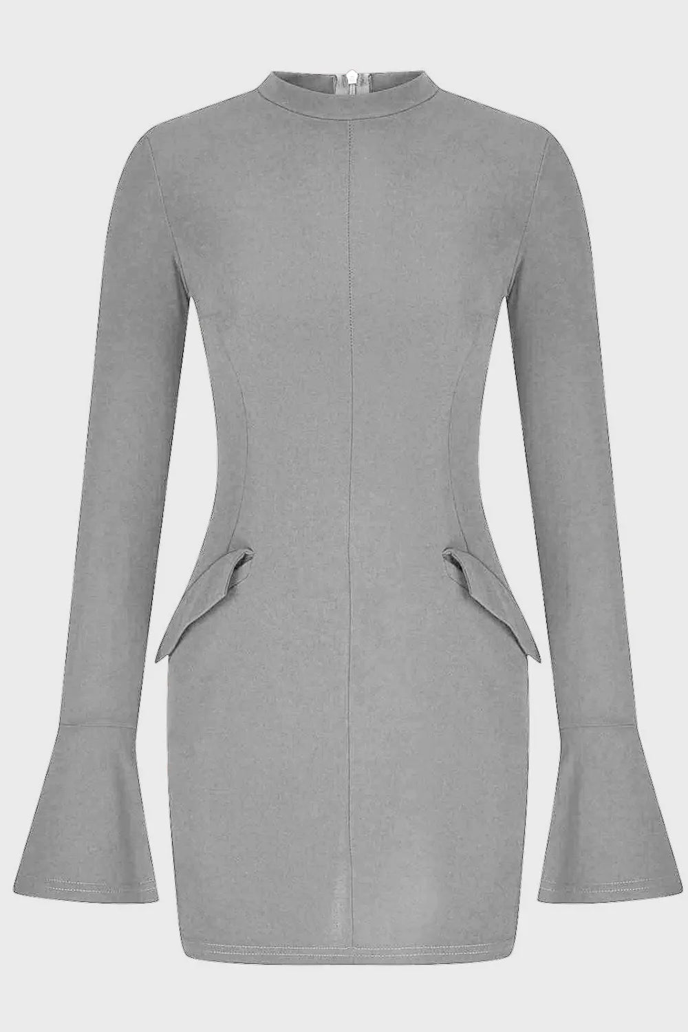 Mock Neck Long Sleeve Mini Dress - Blushé Belle