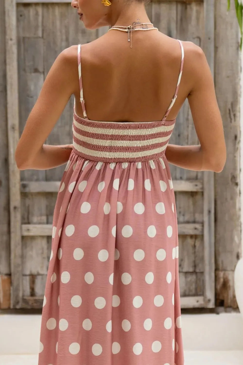 Polka Dot Square Neck Cami Dress - Blushé Belle