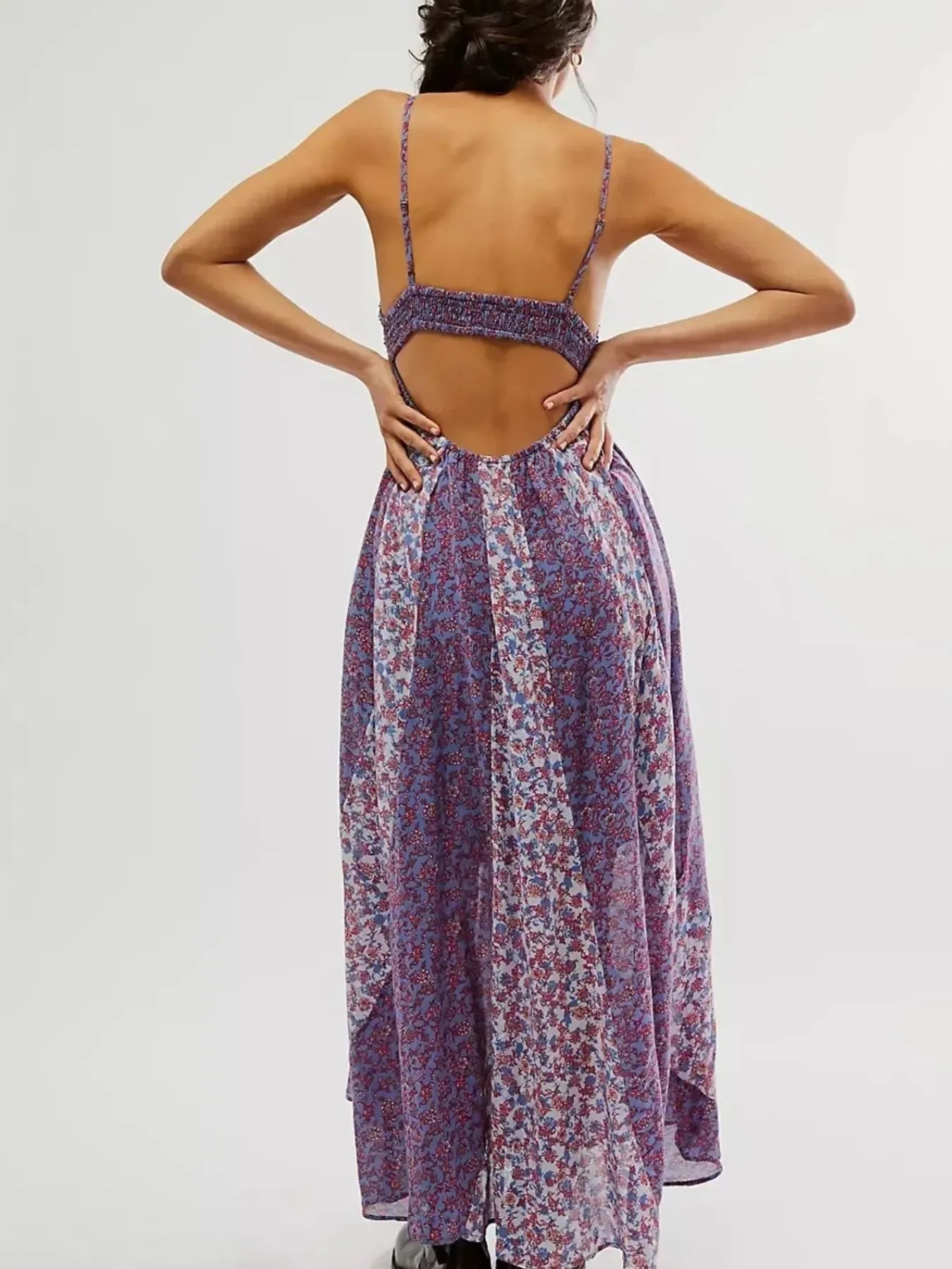 Floral V-Neck Maxi Cami Dress - Blushé Belle