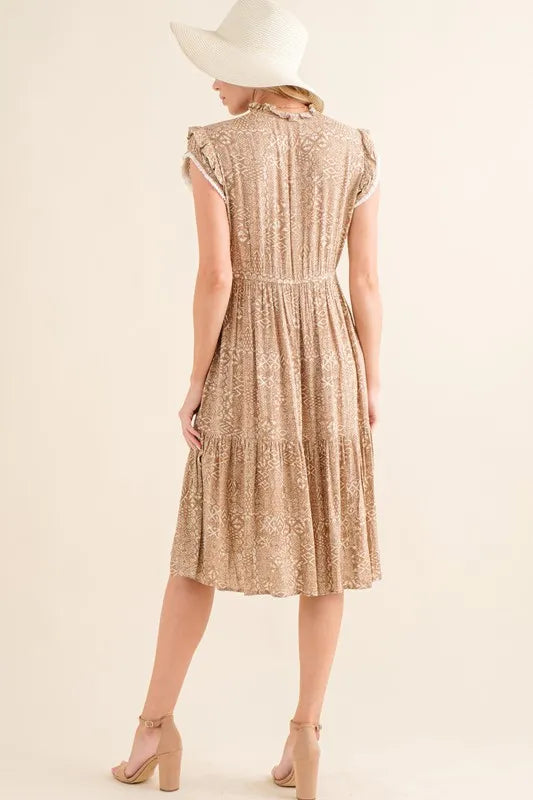 And The Why Boho Printed Tiered Maxi Dress - Blushé Belle
