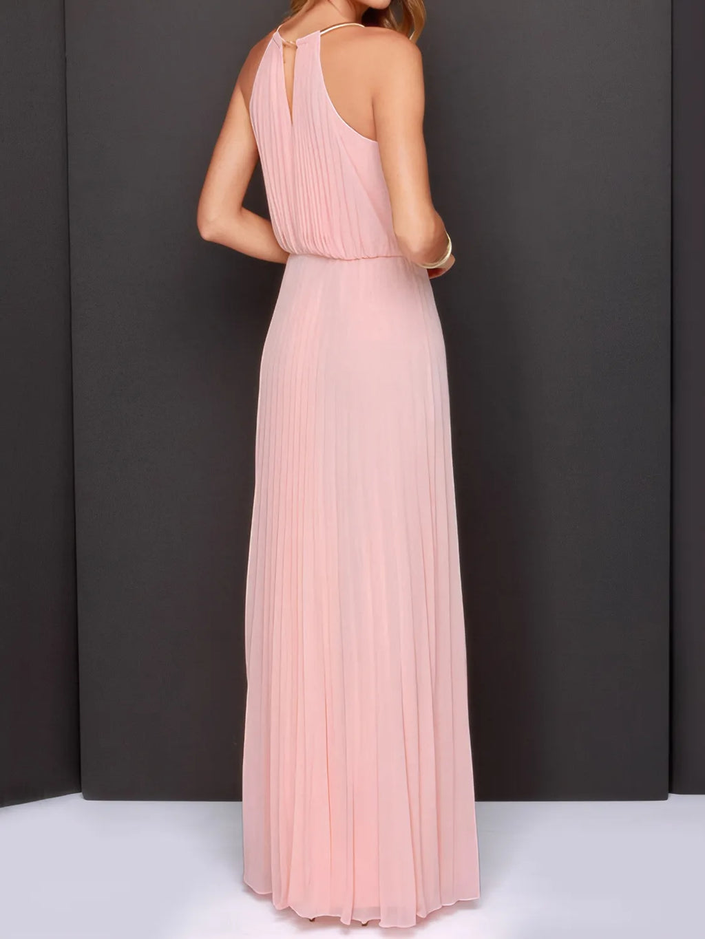 Pleated Sleeveless Maxi Cami Dress - Blushé Belle