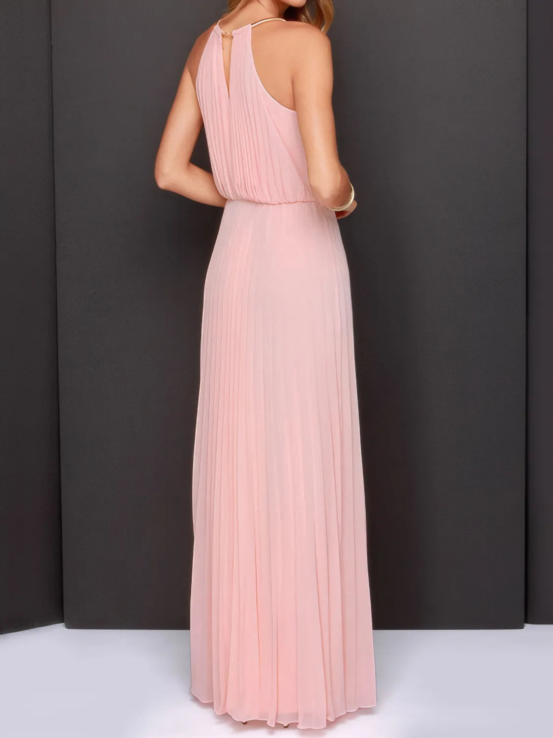 Pleated Sleeveless Maxi Cami Dress - Blushé Belle