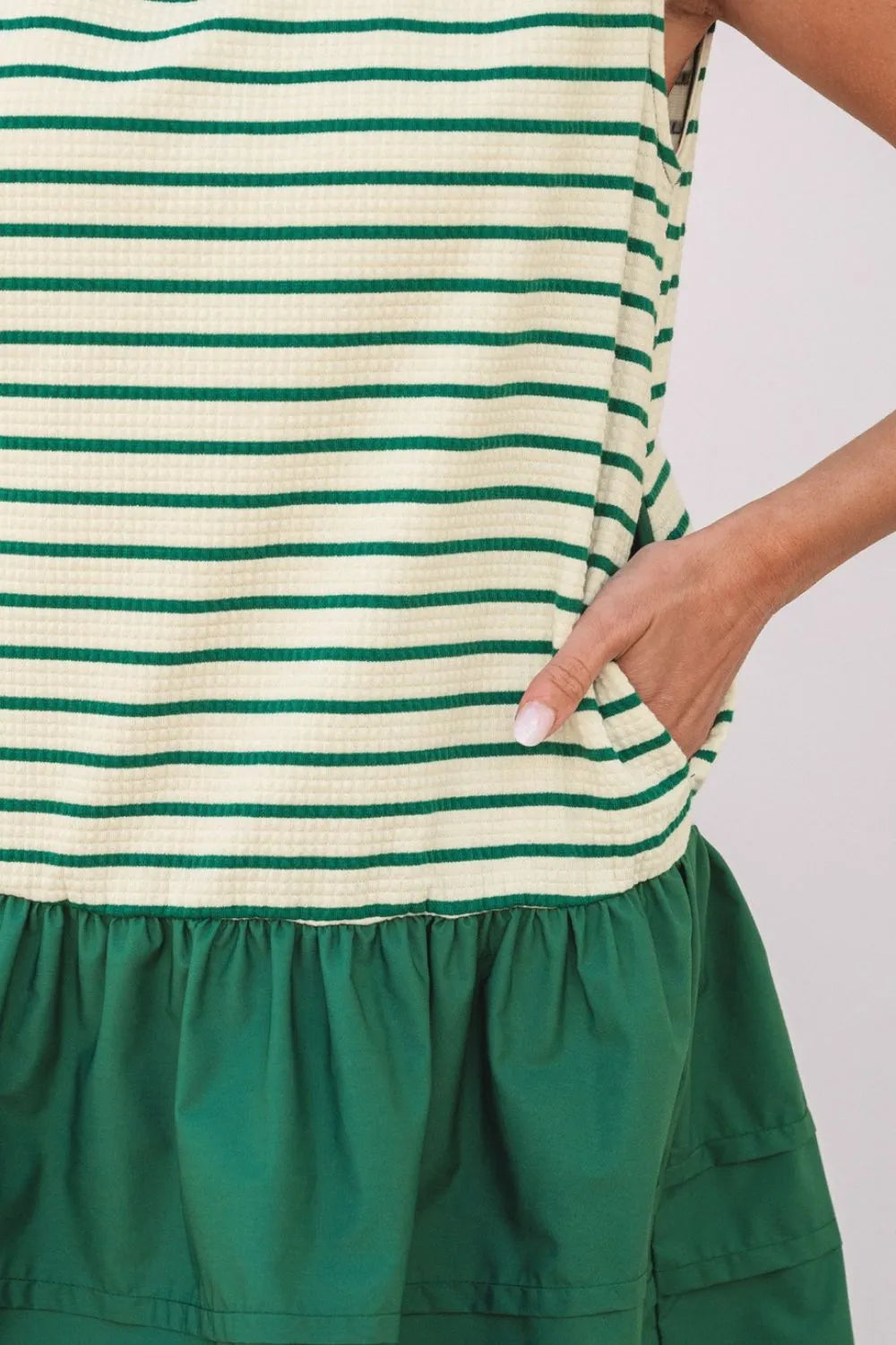 Stripe Woven Sleeveless Mini Dress - Blushé Belle