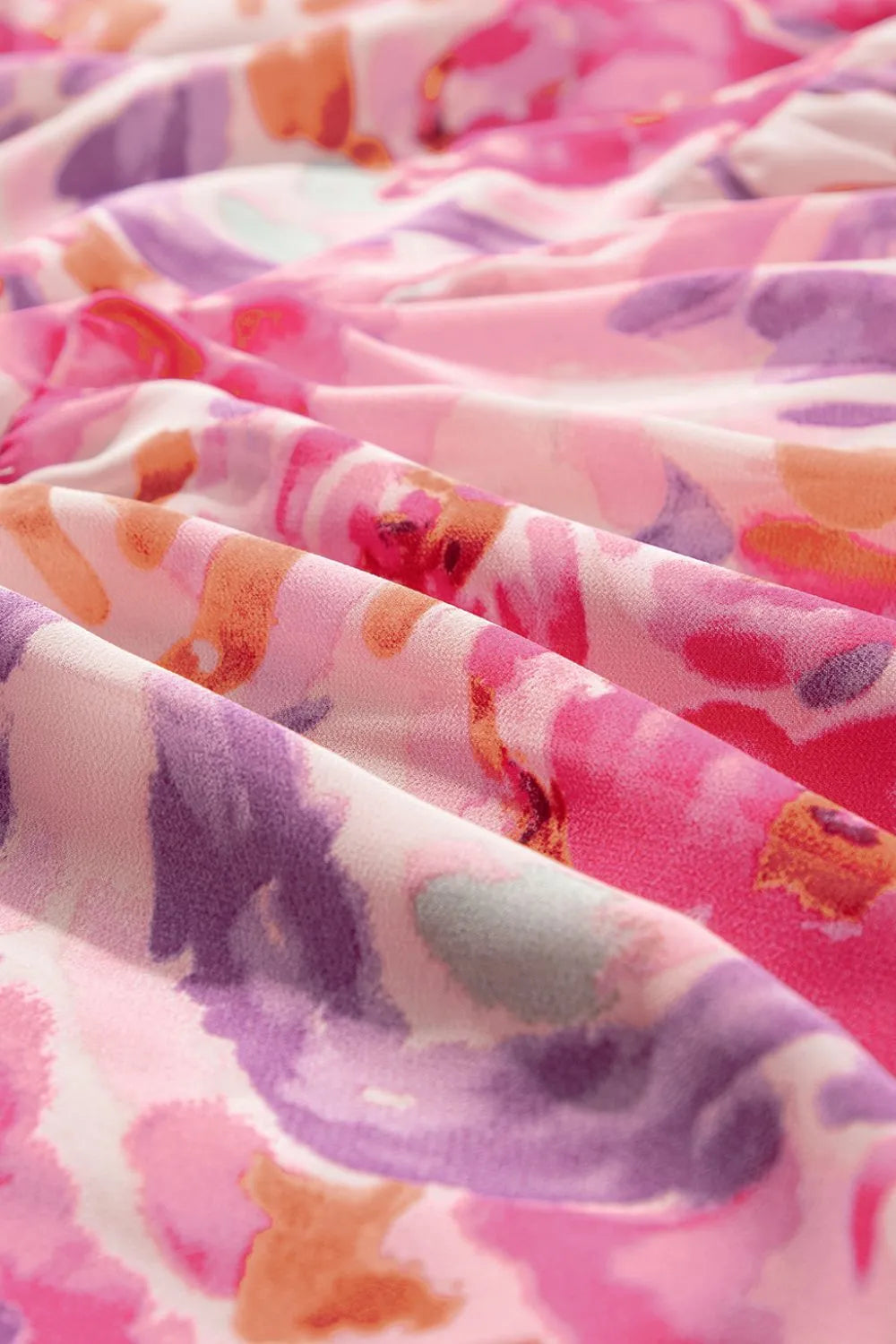 Floral Print Shirred One Shoulder Maxi Dress - Blushé Belle