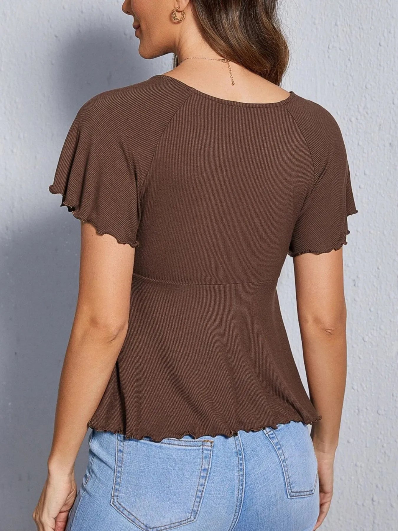 Surplice Short Sleeve T-Shirt - Blushé Belle