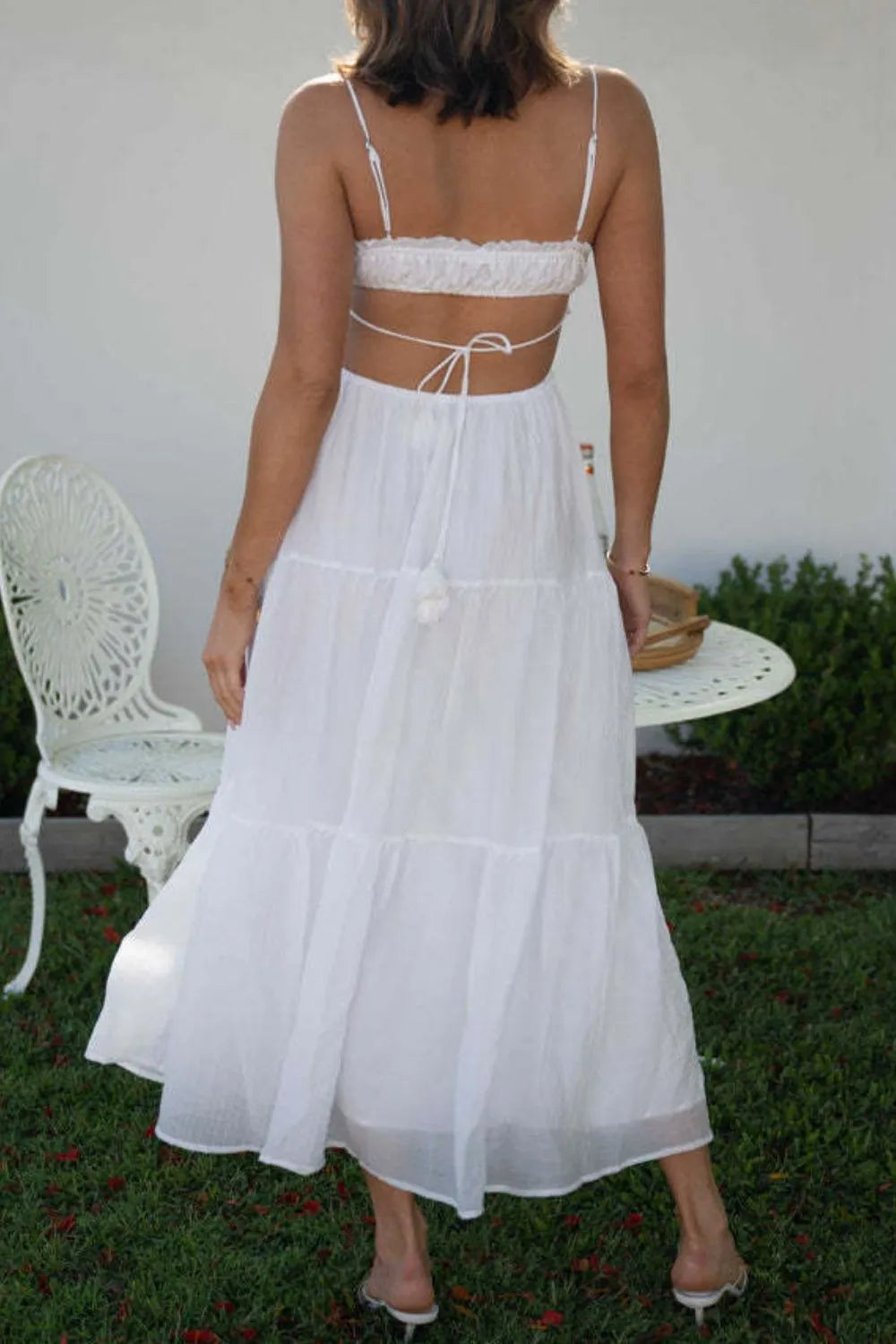 Cutout Square Neck Midi Cami Dress - Blushé Belle