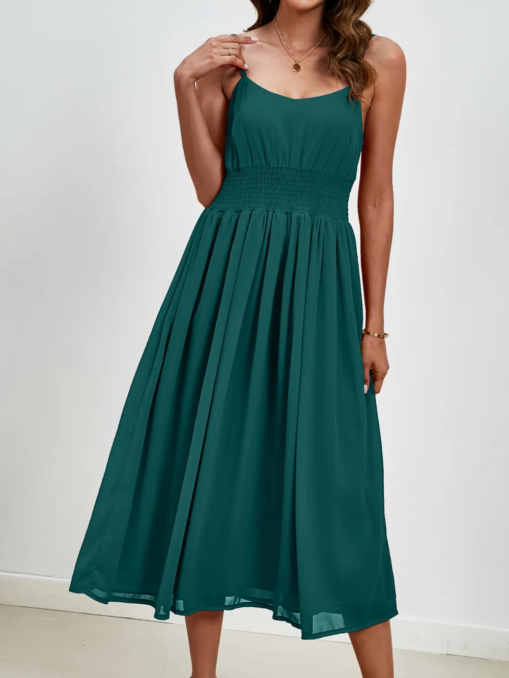 Scoop Neck Midi Cami Dress - Blushé Belle