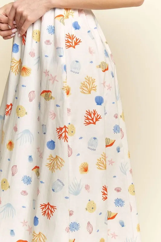 Davi & Dani Denim Binding Detail Smocking Summer Maxi Dress - Blushé Belle