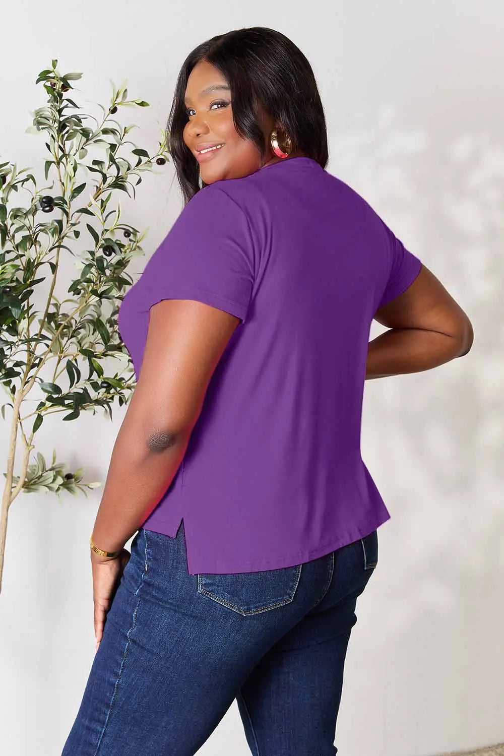 Basic Bae Full Size Round Neck Short Sleeve T-Shirt - Blushé Belle