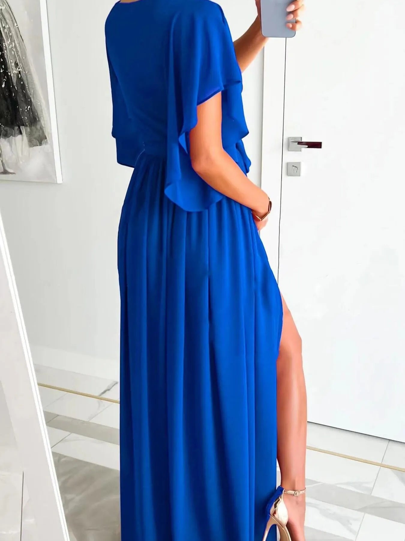 Flutter Sleeve Surplice Tie Waist Dress - Blushé Belle