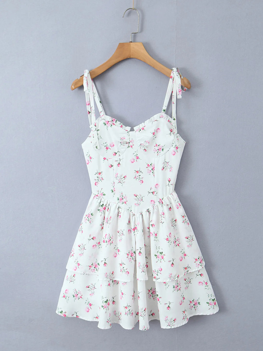Floral Layered Cami Dress with Ruffle Details - Blushé Belle