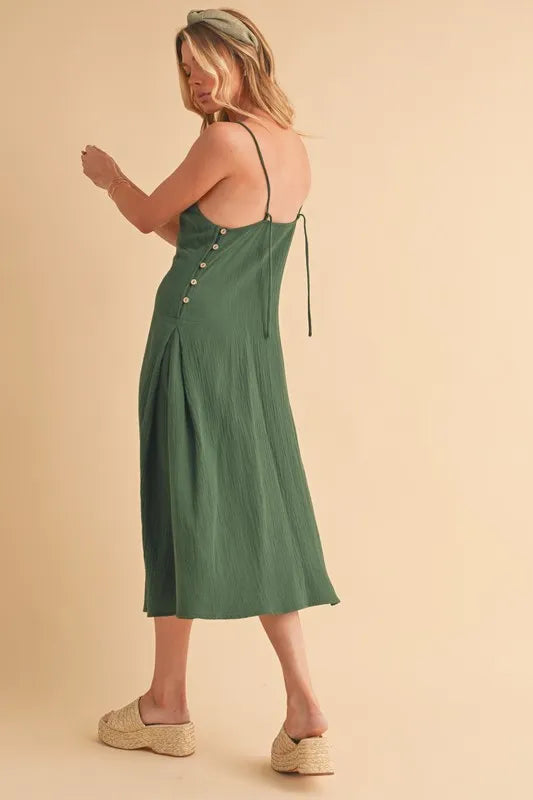 Aemi+Co Side Button Midi Cami Dress - Blushé Belle