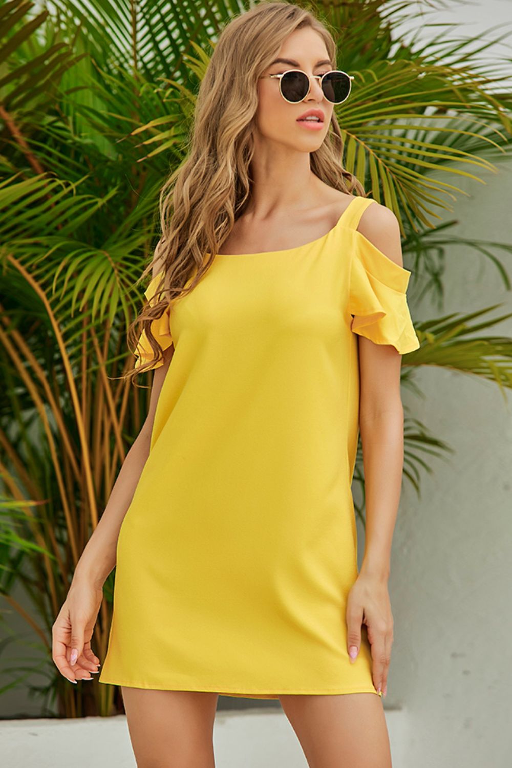 Cold-Shoulder Mini Dress - Blushé Belle