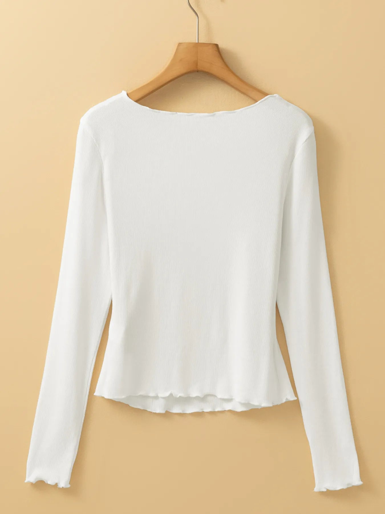 Exposed Seam Slim Fit Long Sleeve Top - Blushé Belle