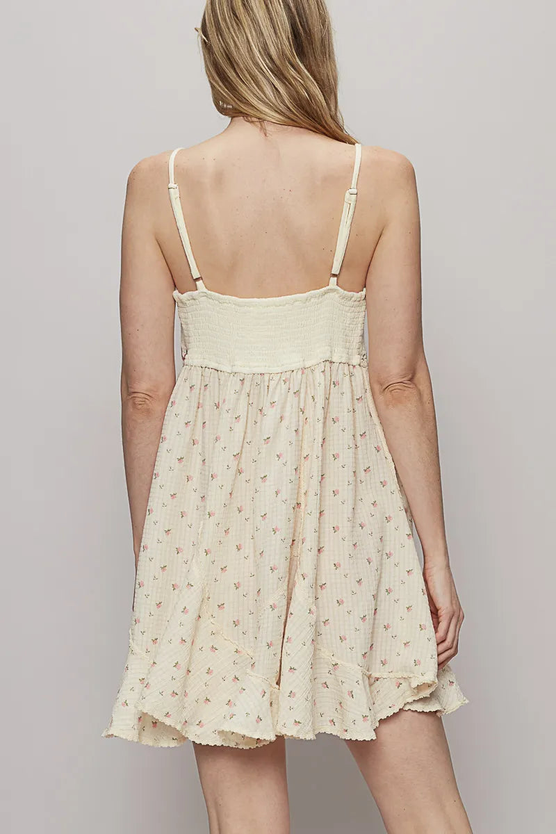 POL Ruffled Hem Floral Print Cami Mini Dress - Blushé Belle
