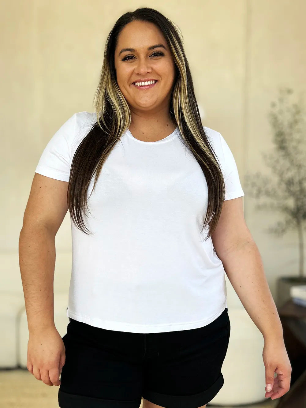 Basic Bae Full Size Round Neck Short Sleeve T-Shirt - Blushé Belle