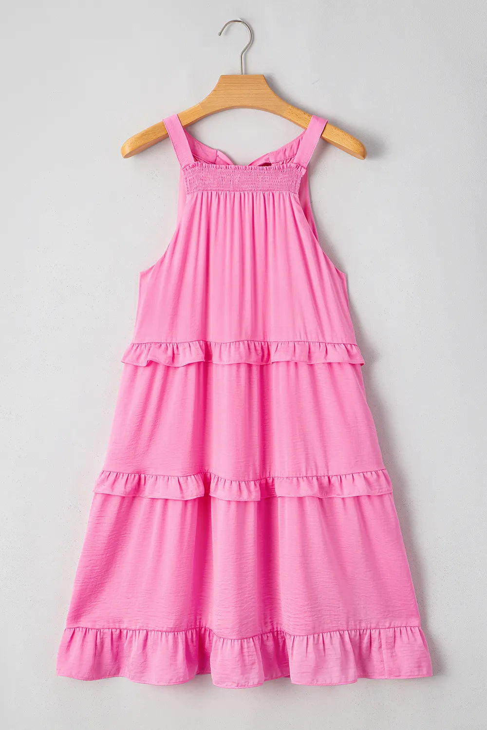 Tied Back Ruffled Layered Sleeveless Mini Dress - Blushé Belle
