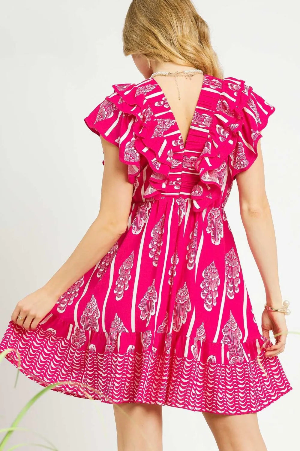 Umgee Off-Shoulder Paisley Print Ruffled Mini Dress - Blushé Belle