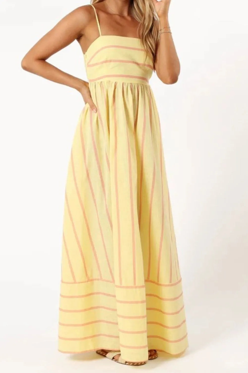 Striped Square Neck Cami Dress - Blushé Belle