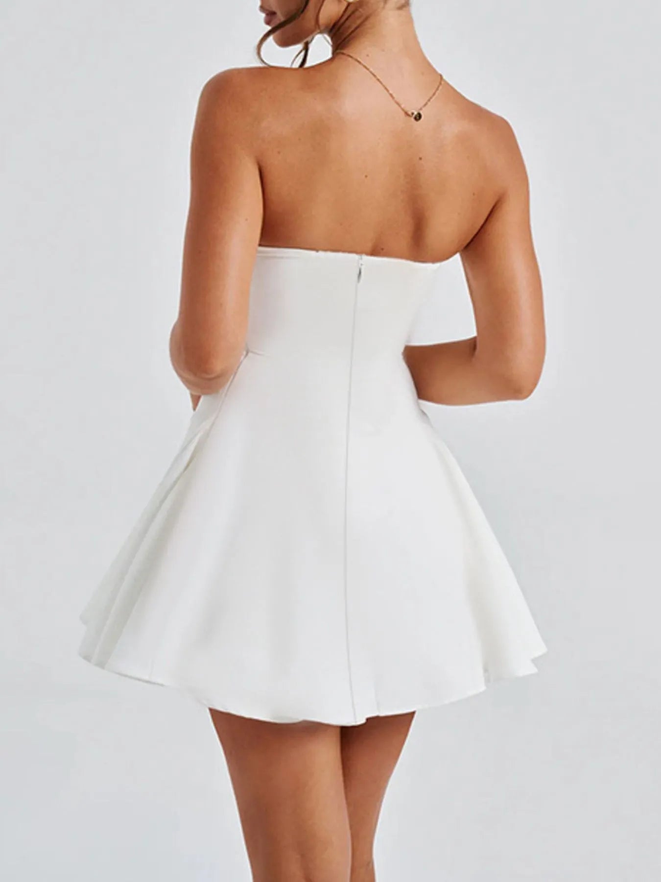 Bow Tube A-Line Mini Dress - Blushé Belle