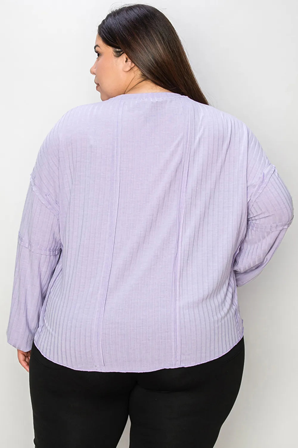 Basic Bae Full Size Ribbed Round Neck Long Sleeve T-Shirt - Blushé Belle
