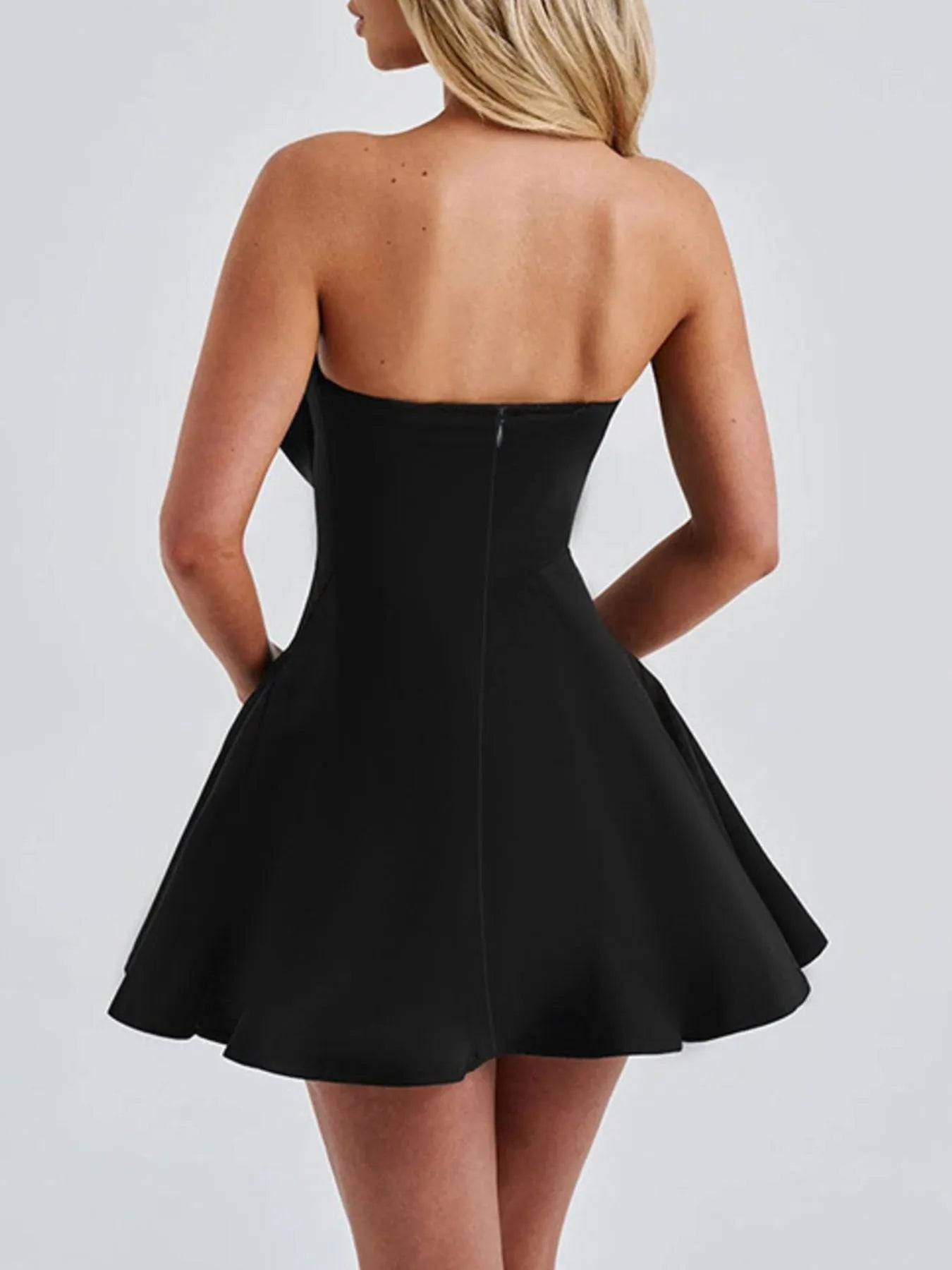 Bow Tube A-Line Mini Dress - Blushé Belle
