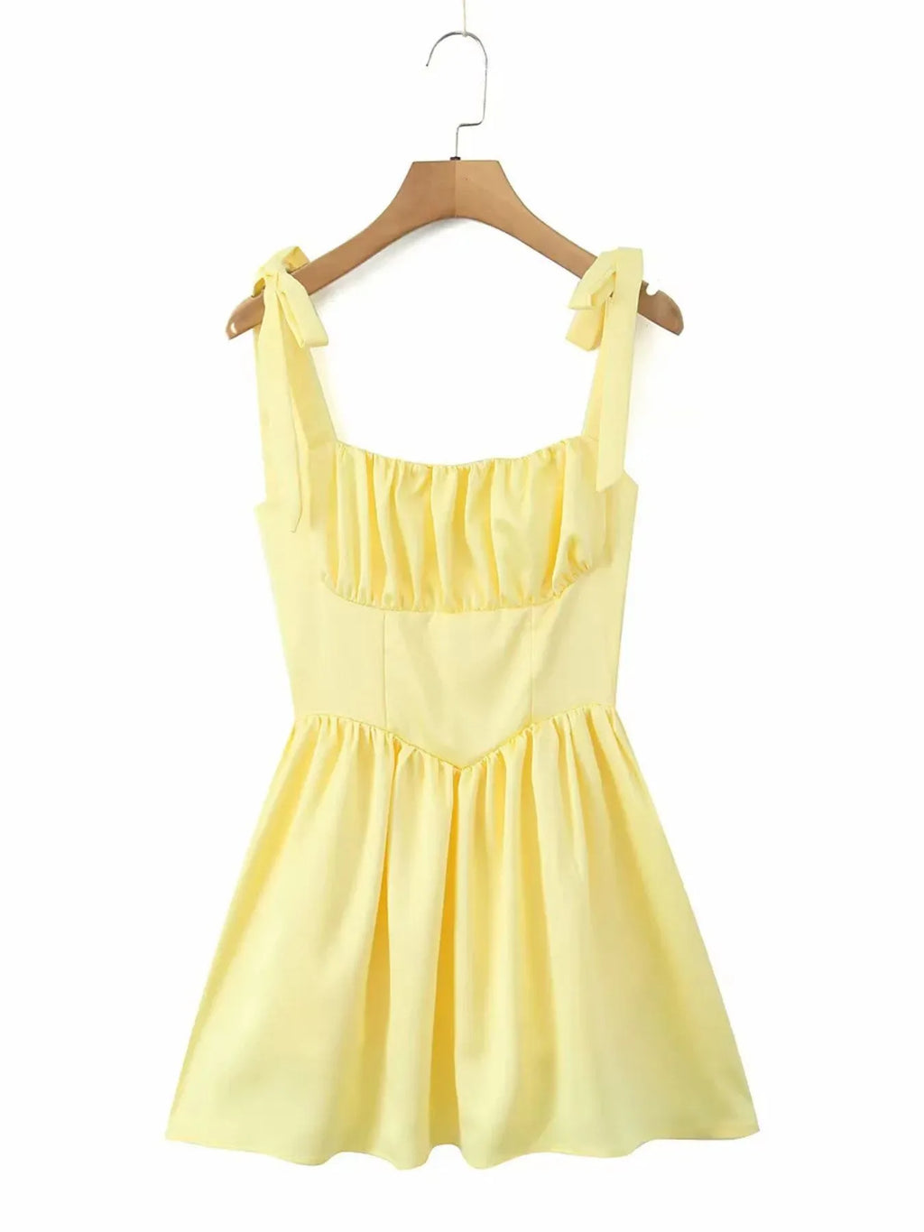 Tie-Shoulder Square Neck Mini Dress - Blushé Belle