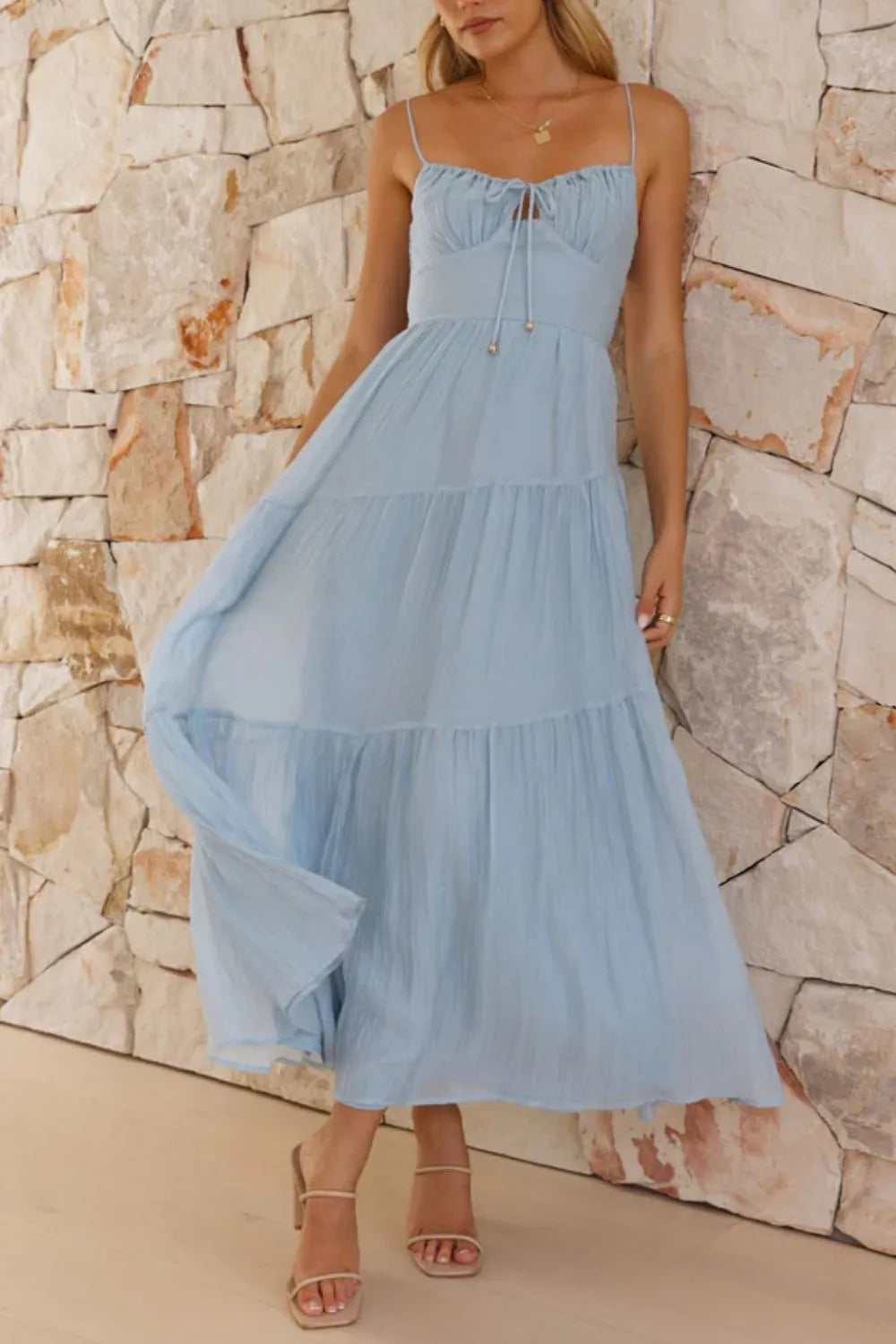 Smocked Back Midi Cami Dress - Blushé Belle