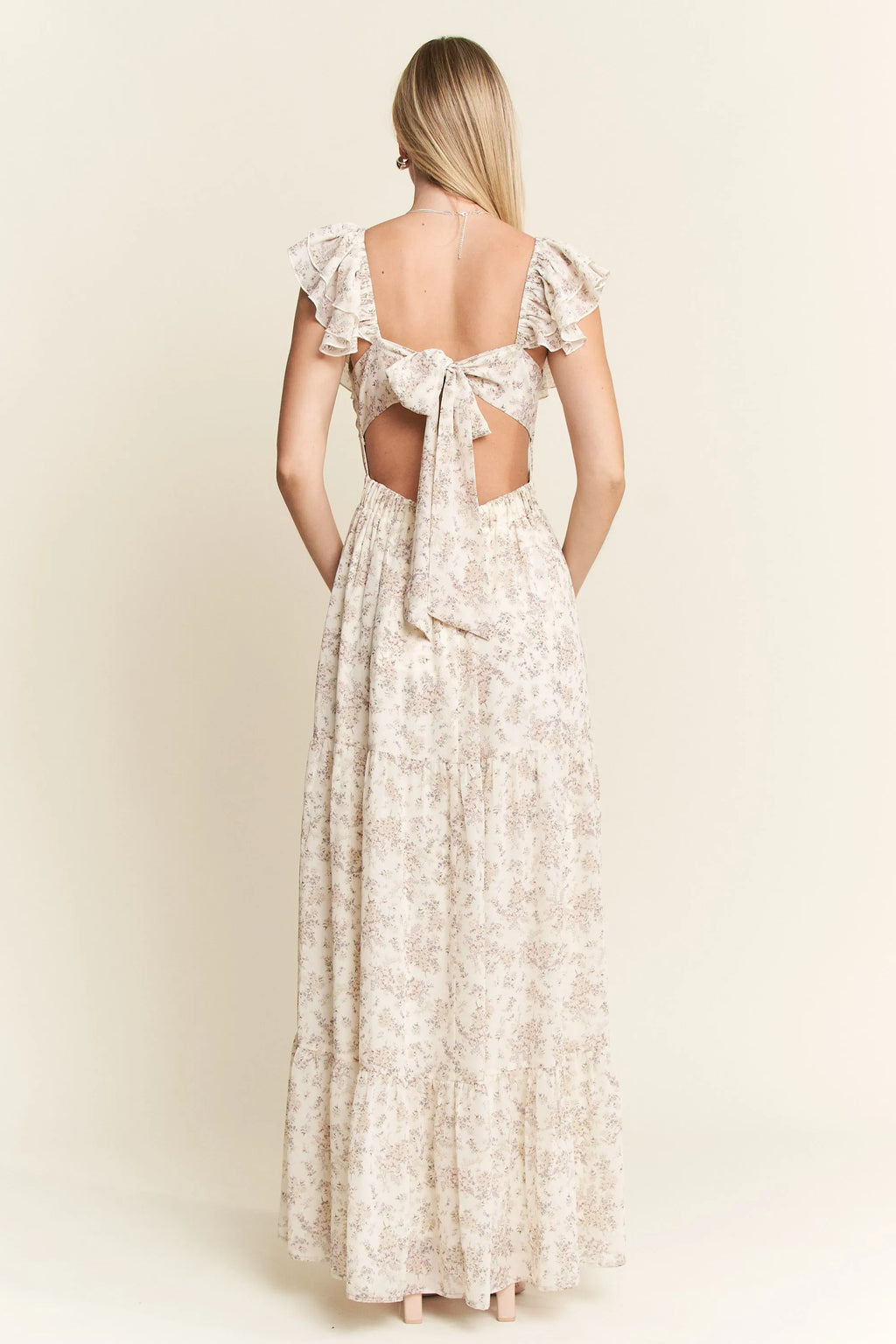 Jade By Jane Full Size Ruffle Sleeve Tiered Maxi Dress Plus Size - Blushé Belle