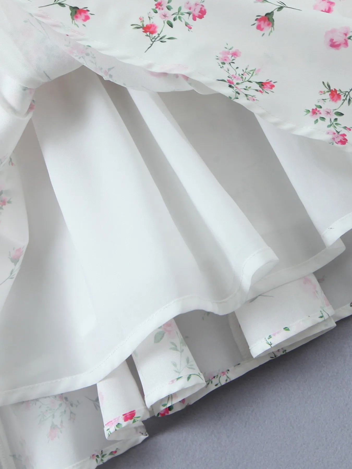 Floral Layered Cami Dress with Ruffle Details - Blushé Belle