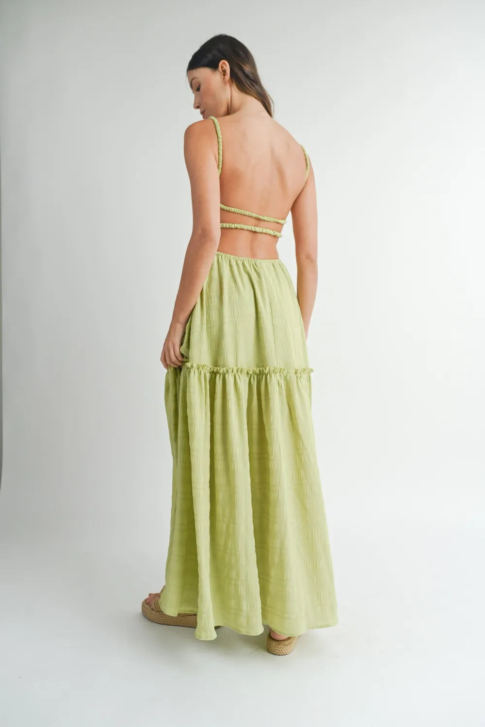 MABLE Cutout Waist Backless Maxi Dress - Blushé Belle