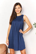 Perfee Round Neck Sleeveless Mini Dress - Blushé Belle