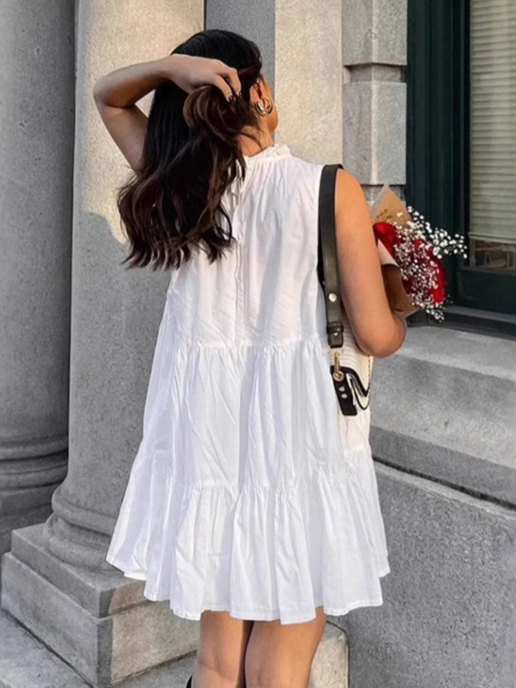 Tiered Sleeveless Summer Mini Dress - Blushé Belle